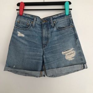 J Crew Point Sur Jean Denim Shorts High Rise Sz 25